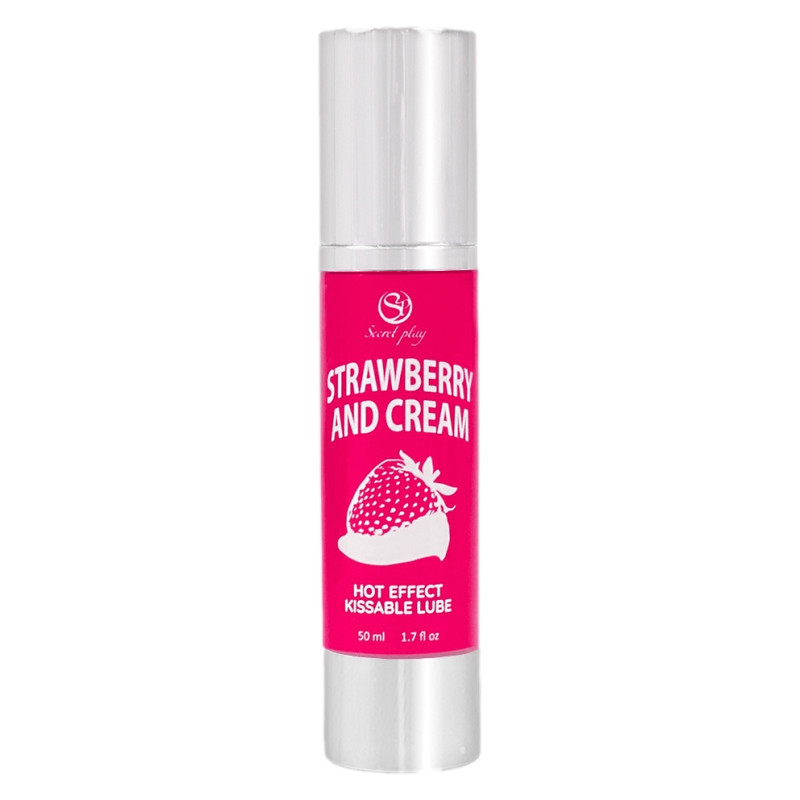 Secret Play Lubrifiant Effet Chaud TOUCH & KISS Fraise à la crème 50ml